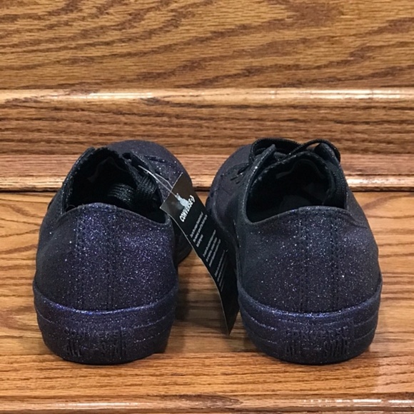 Converse CTAS Ox Low Top Purple Black Glitter Shoes - Picture 5 of 7